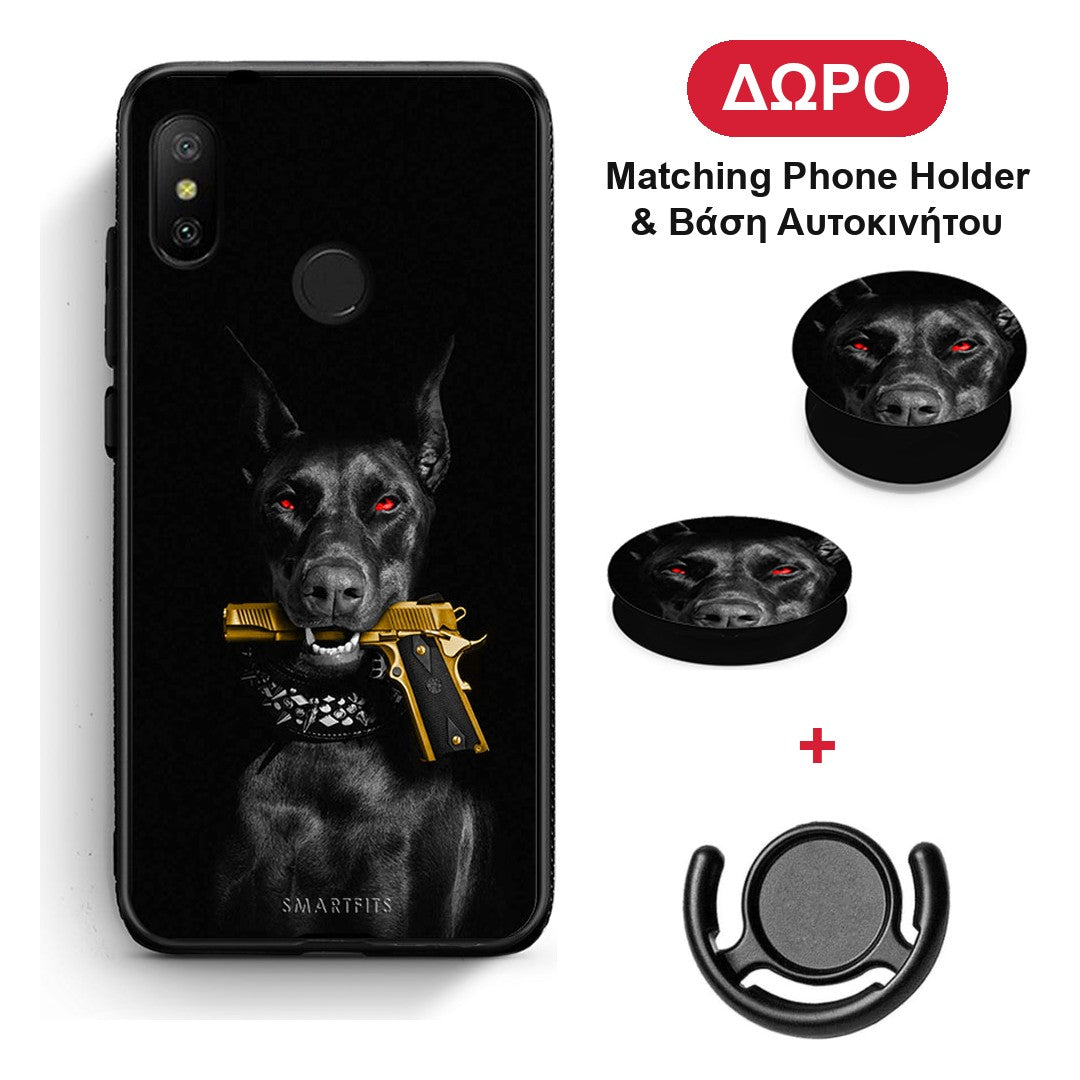 Golden Gun - Xiaomi Mi A2 Lite θήκη + Δώρο Phone Holder & Βάση Αυτοκινήτου