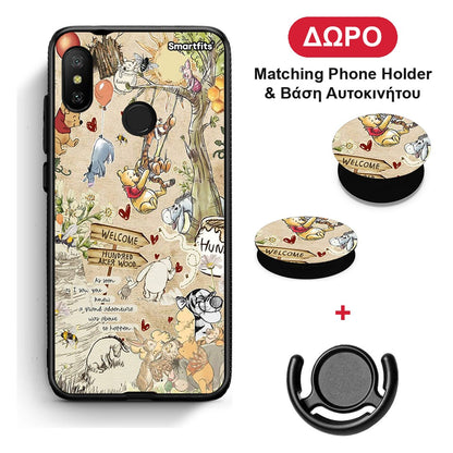 Happy Friends - Xiaomi Mi A2 Lite θήκη + Δώρο Phone Holder & Βάση Αυτοκινήτου