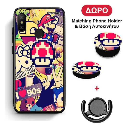 Love The 90s - Xiaomi Mi A2 Lite θήκη + Δώρο Phone Holder & Βάση Αυτοκινήτου