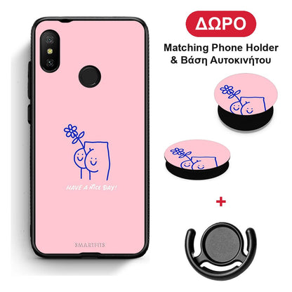 Nice Day - Xiaomi Mi A2 Lite θήκη + Δώρο Phone Holder & Βάση Αυτοκινήτου