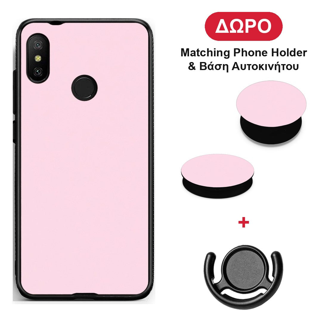 Pale Pink - Xiaomi Mi A2 Lite θήκη + Δώρο Phone Holder & Βάση Αυτοκινήτου