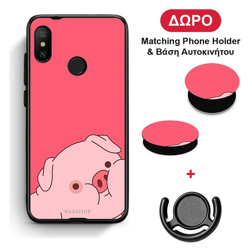 Pig Love 1 - Xiaomi Mi A2 Lite θήκη + Δώρο Phone Holder & Βάση Αυτοκινήτου