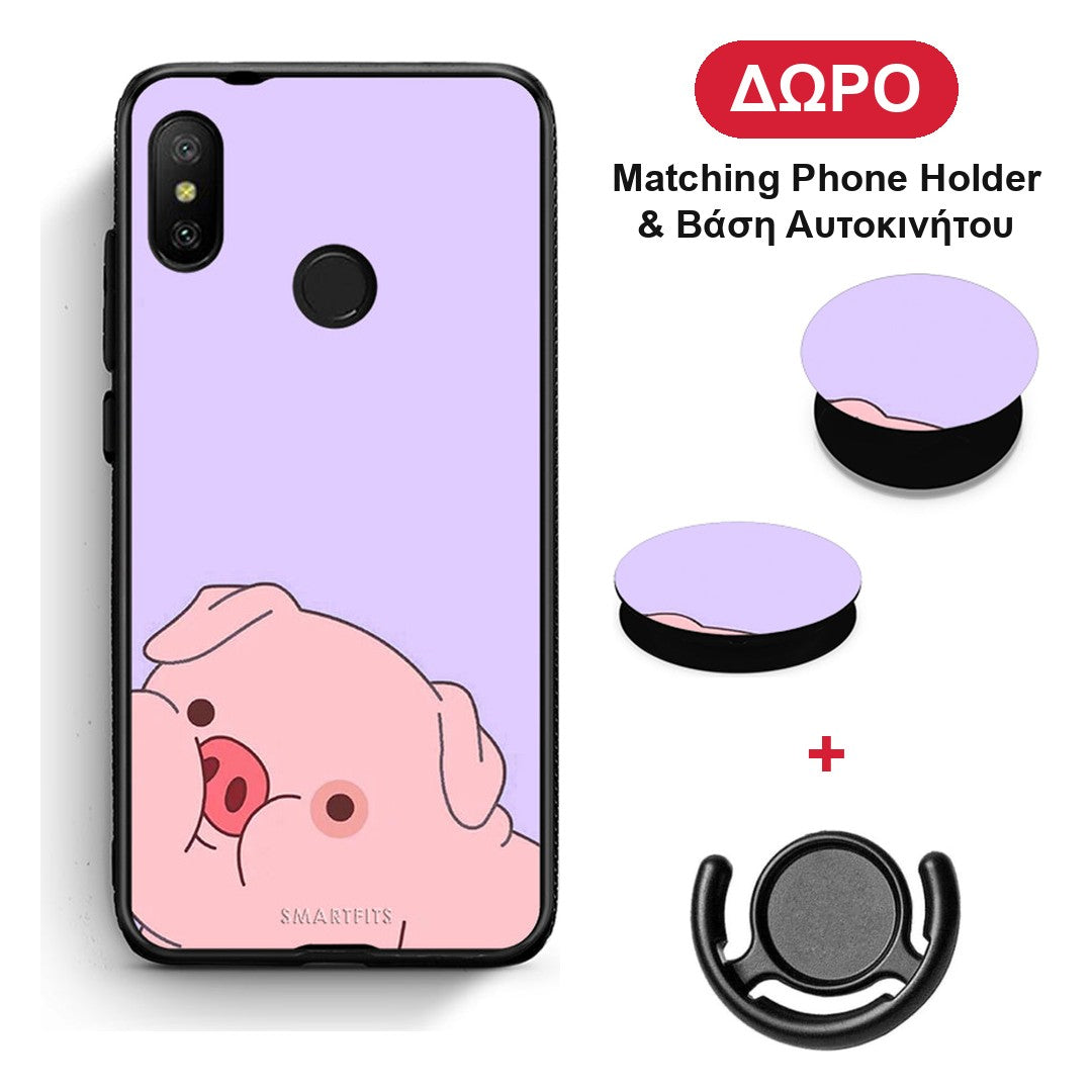 Pig Love 2 - Xiaomi Mi A2 Lite θήκη + Δώρο Phone Holder & Βάση Αυτοκινήτου