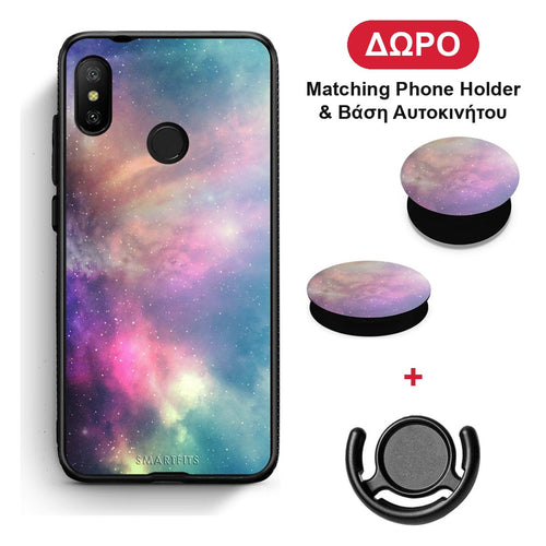 Galactic Rainbow - Xiaomi Mi A2 Lite θήκη + Δώρο Phone Holder & Βάση Αυτοκινήτου