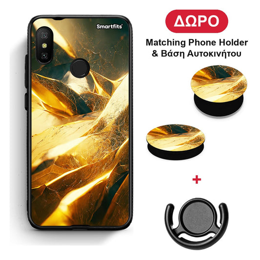 Real Gold - Xiaomi Mi A2 Lite θήκη + Δώρο Phone Holder & Βάση Αυτοκινήτου