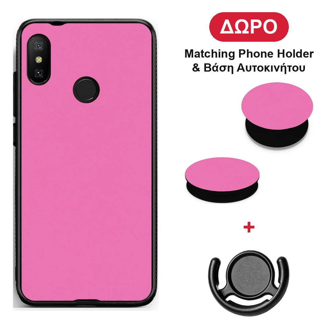 Rose Pink - Xiaomi Mi A2 Lite θήκη + Δώρο Phone Holder & Βάση Αυτοκινήτου