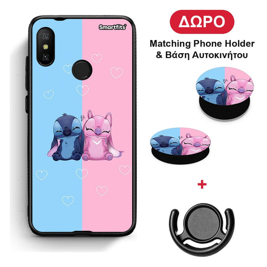 Stitch And Angel - Xiaomi Mi A2 Lite θήκη + Δώρο Phone Holder & Βάση Αυτοκινήτου