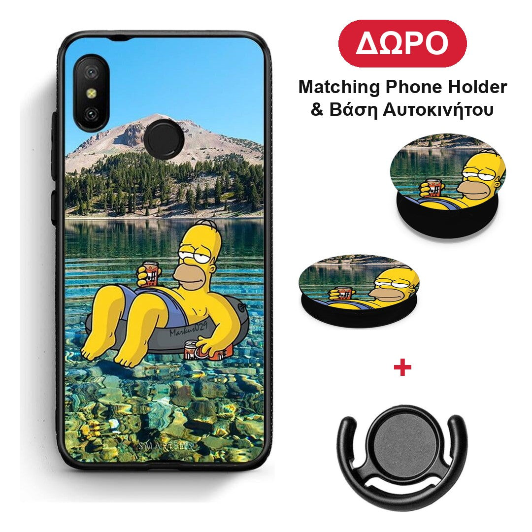 Summer Happiness - Xiaomi Mi A2 Lite θήκη + Δώρο Phone Holder & Βάση Αυτοκινήτου