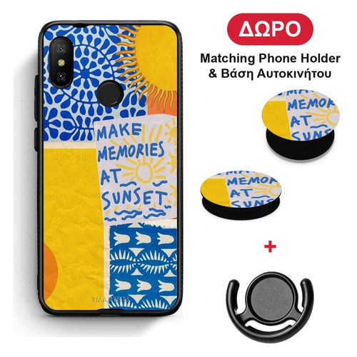 Sunset Memories - Xiaomi Mi A2 Lite θήκη + Δώρο Phone Holder & Βάση Αυτοκινήτου