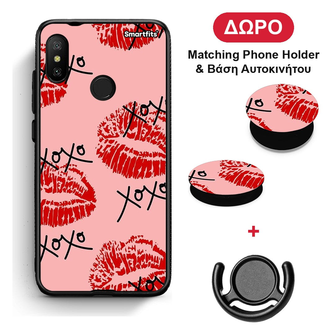 XOXO Lips - Xiaomi Mi A2 Lite θήκη + Δώρο Phone Holder & Βάση Αυτοκινήτου