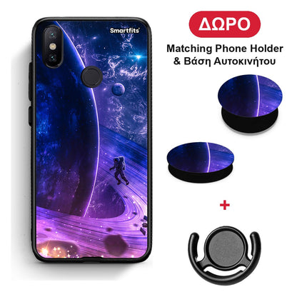 Lost Astronaut - Xiaomi Mi A2 θήκη + Δώρο Phone Holder & Βάση Αυτοκινήτου