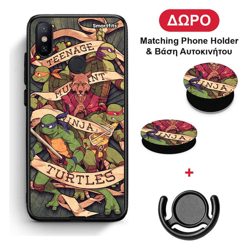 Ninja Turtles - Xiaomi Mi A2 θήκη + Δώρο Phone Holder & Βάση Αυτοκινήτου