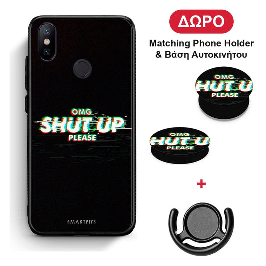 OMG ShutUp - Xiaomi Mi A2 θήκη + Δώρο Phone Holder & Βάση Αυτοκινήτου