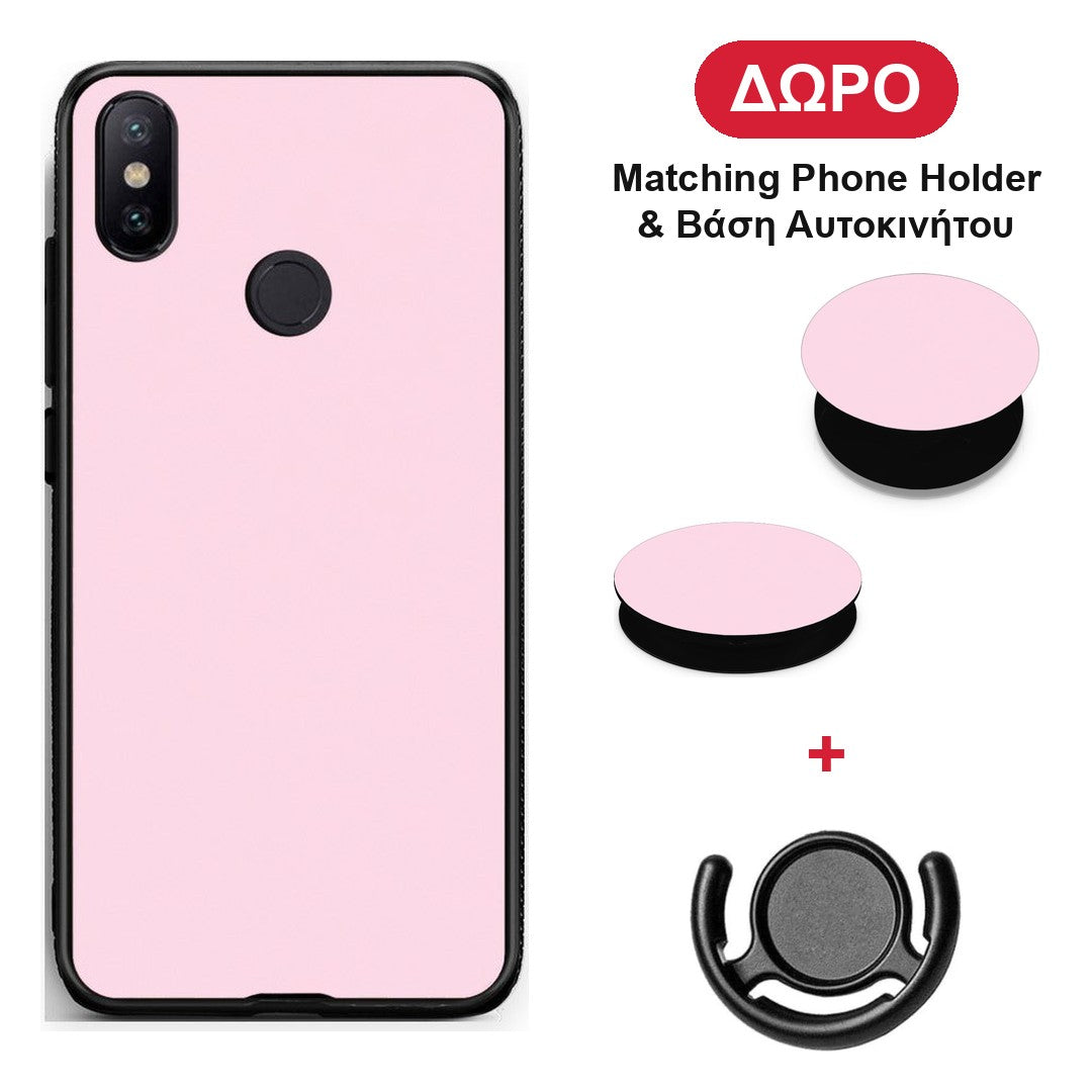 Pale Pink - Xiaomi Mi A2 θήκη + Δώρο Phone Holder & Βάση Αυτοκινήτου