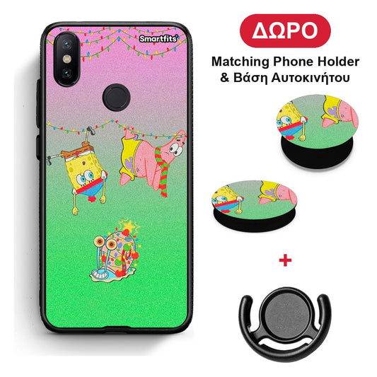 Xmas Lights - Xiaomi Mi A2 θήκη + Δώρο Phone Holder & Βάση Αυτοκινήτου