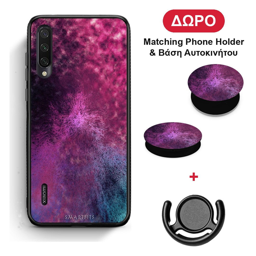 Galactic Aurora - Xiaomi Mi A3 θήκη + Δώρο Phone Holder & Βάση Αυτοκινήτου