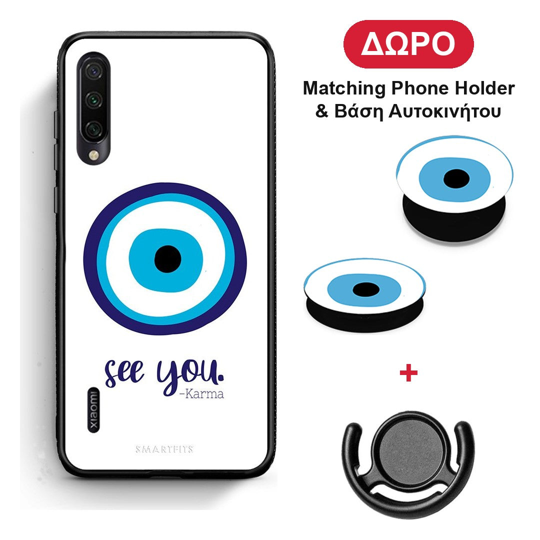 Karma Says - Xiaomi Mi A3 θήκη + Δώρο Phone Holder & Βάση Αυτοκινήτου