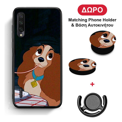 Lady And Tramp 2 - Xiaomi Mi A3 θήκη + Δώρο Phone Holder & Βάση Αυτοκινήτου