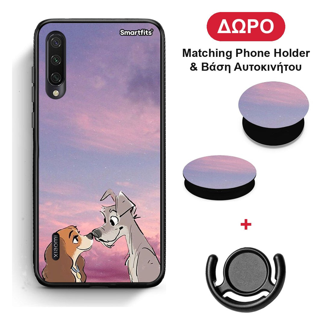 Lady And Tramp - Xiaomi Mi A3 θήκη + Δώρο Phone Holder & Βάση Αυτοκινήτου