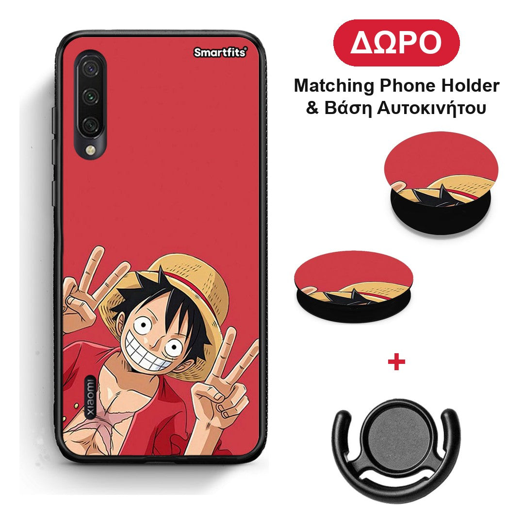 Pirate Luffy - Xiaomi Mi A3 θήκη + Δώρο Phone Holder & Βάση Αυτοκινήτου