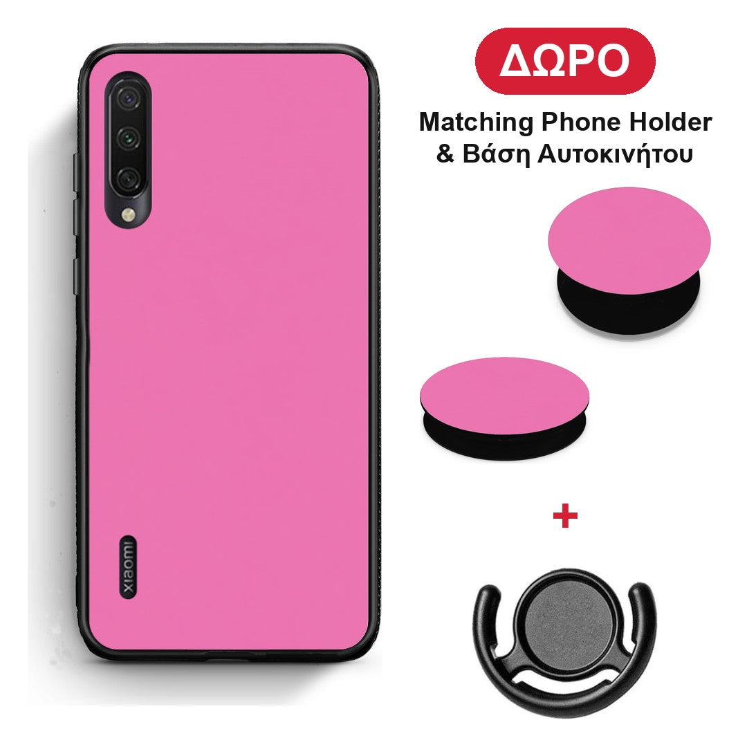 Rose Pink - Xiaomi Mi A3 θήκη + Δώρο Phone Holder & Βάση Αυτοκινήτου