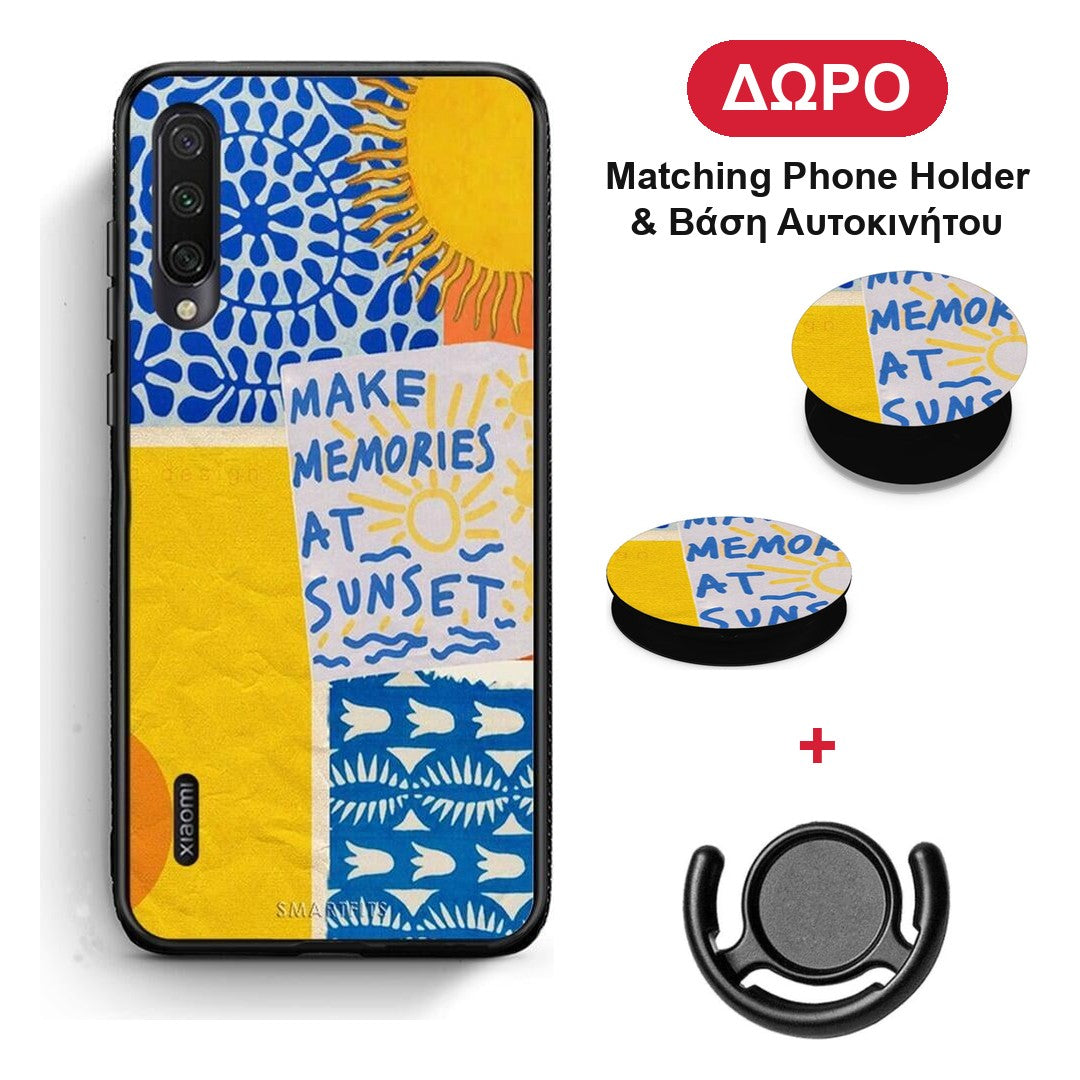 Sunset Memories - Xiaomi Mi A3 θήκη + Δώρο Phone Holder & Βάση Αυτοκινήτου