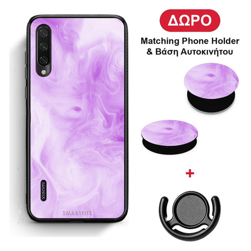 Watercolor Lavender - Xiaomi Mi A3 θήκη + Δώρο Phone Holder & Βάση Αυτοκινήτου