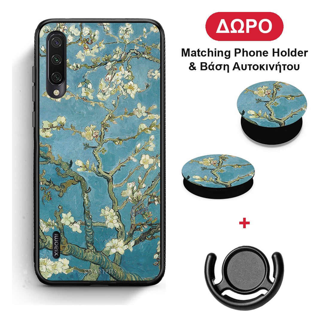 White Blossoms - Xiaomi Mi A3 θήκη + Δώρο Phone Holder & Βάση Αυτοκινήτου