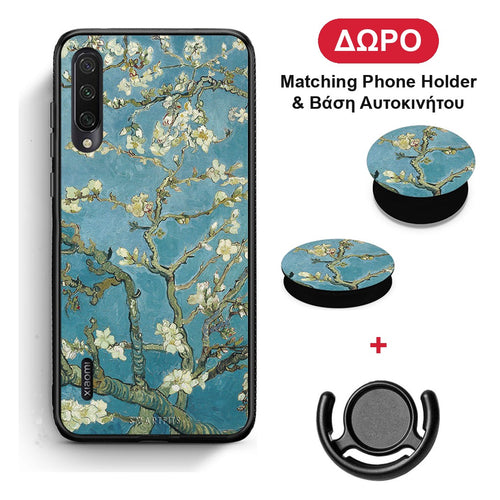 White Blossoms - Xiaomi Mi A3 θήκη + Δώρο Phone Holder & Βάση Αυτοκινήτου