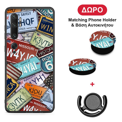 Car Plates - Xiaomi Mi Note 10 / 10 Pro θήκη + Δώρο Phone Holder & Βάση Αυτοκινήτου