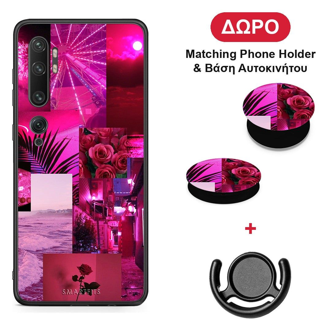 Collage Red Roses - Xiaomi Mi Note 10 / 10 Pro θήκη + Δώρο Phone Holder & Βάση Αυτοκινήτου