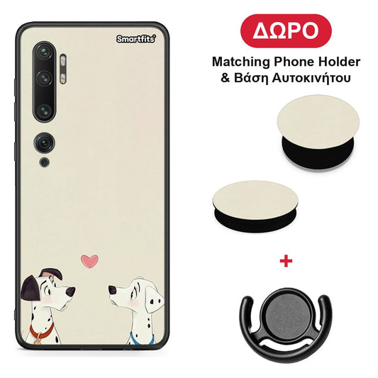 Dalmatians Love - Xiaomi Mi Note 10 / 10 Pro θήκη + Δώρο Phone Holder & Βάση Αυτοκινήτου