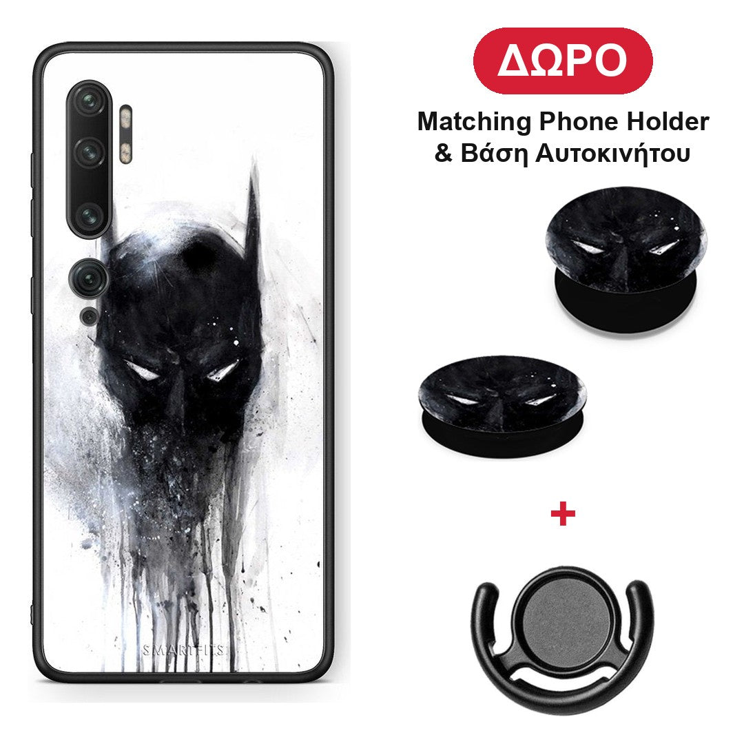 Hero Paint Bat - Xiaomi Mi Note 10 / 10 Pro θήκη + Δώρο Phone Holder & Βάση Αυτοκινήτου
