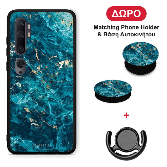 Marble Blue - Xiaomi Mi Note 10 / 10 Pro θήκη + Δώρο Phone Holder & Βάση Αυτοκινήτου