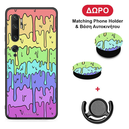 Melting Rainbow - Xiaomi Mi Note 10 / 10 Pro θήκη + Δώρο Phone Holder & Βάση Αυτοκινήτου