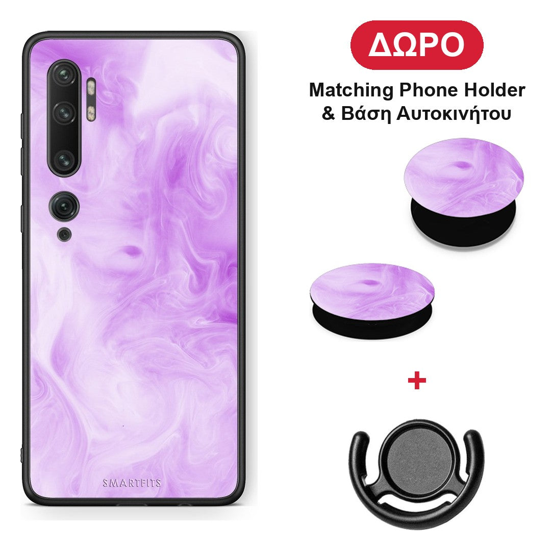 Watercolor Lavender - Xiaomi Mi Note 10 / 10 Pro θήκη + Δώρο Phone Holder & Βάση Αυτοκινήτου
