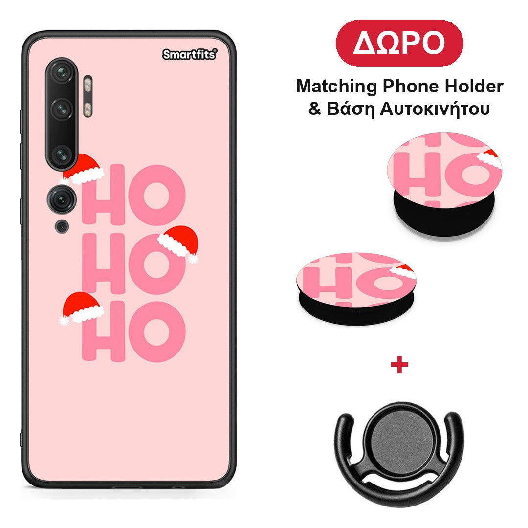 Xmas Ho Ho Ho - Xiaomi Mi Note 10 / 10 Pro θήκη + Δώρο Phone Holder & Βάση Αυτοκινήτου