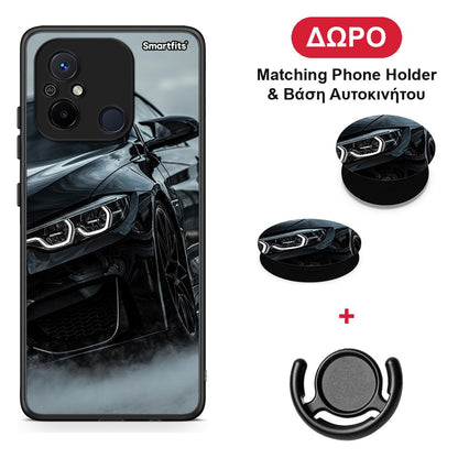 Black BMW - Xiaomi Poco C55 θήκη + Δώρο Phone Holder & Βάση Αυτοκινήτου