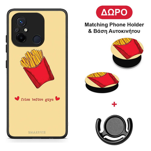 Fries Before Guys - Xiaomi Poco C55 θήκη + Δώρο Phone Holder & Βάση Αυτοκινήτου