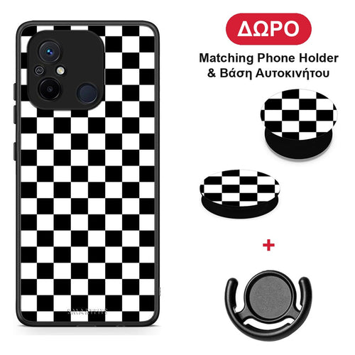 Geometric Squares - Xiaomi Poco C55 θήκη + Δώρο Phone Holder & Βάση Αυτοκινήτου