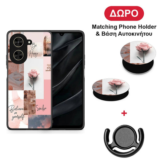 Aesthetic Collage - Xiaomi Poco C71 θήκη + Δώρο Phone Holder & Βάση Αυτοκινήτου