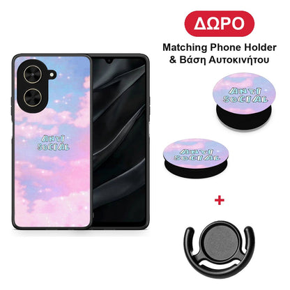 Anti Social - Xiaomi Poco C71 θήκη + Δώρο Phone Holder & Βάση Αυτοκινήτου