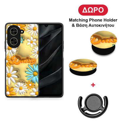 Bubble Daisies - Xiaomi Poco C71 θήκη + Δώρο Phone Holder & Βάση Αυτοκινήτου