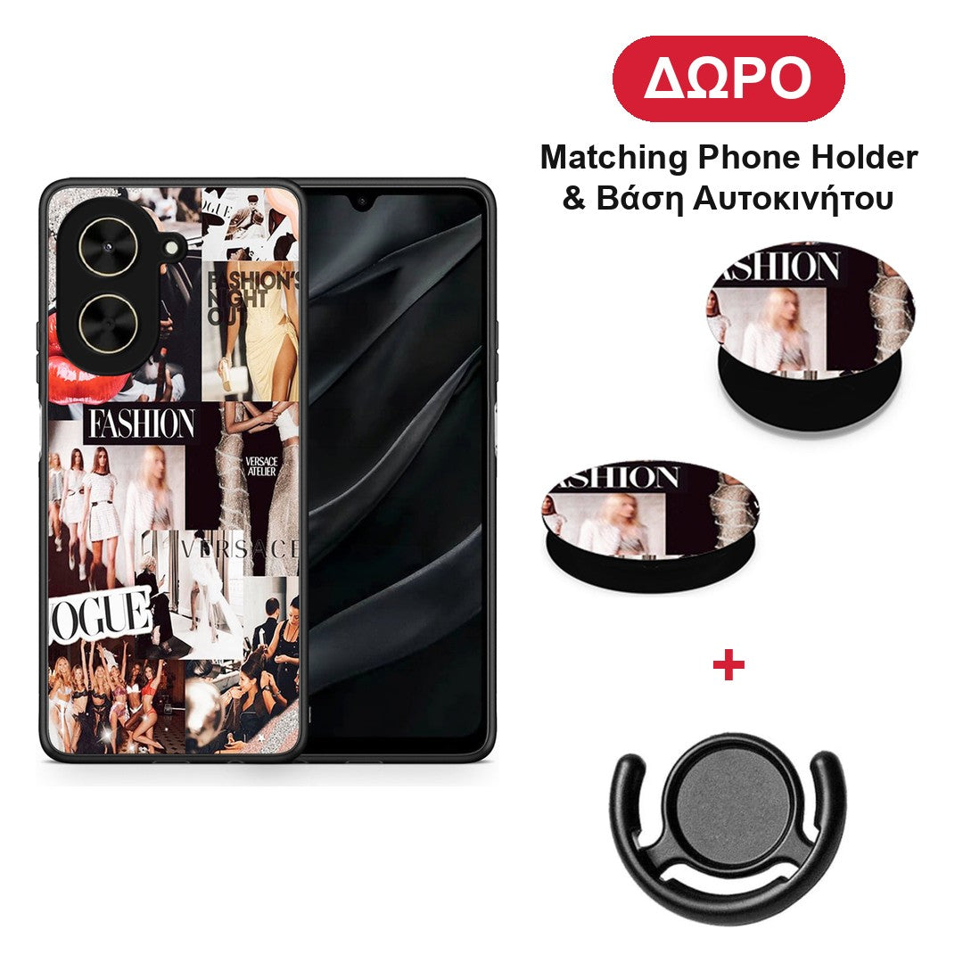 Collage Fashion - Xiaomi Poco C71 θήκη + Δώρο Phone Holder & Βάση Αυτοκινήτου
