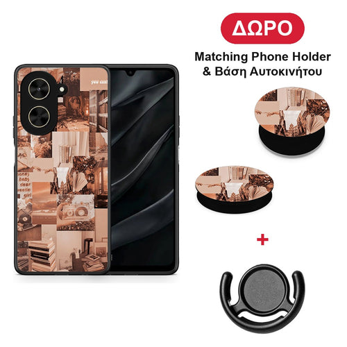 Collage You Can - Xiaomi Poco C71 θήκη + Δώρο Phone Holder & Βάση Αυτοκινήτου