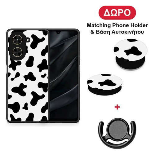 Cow Print - Xiaomi Poco C71 θήκη + Δώρο Phone Holder & Βάση Αυτοκινήτου