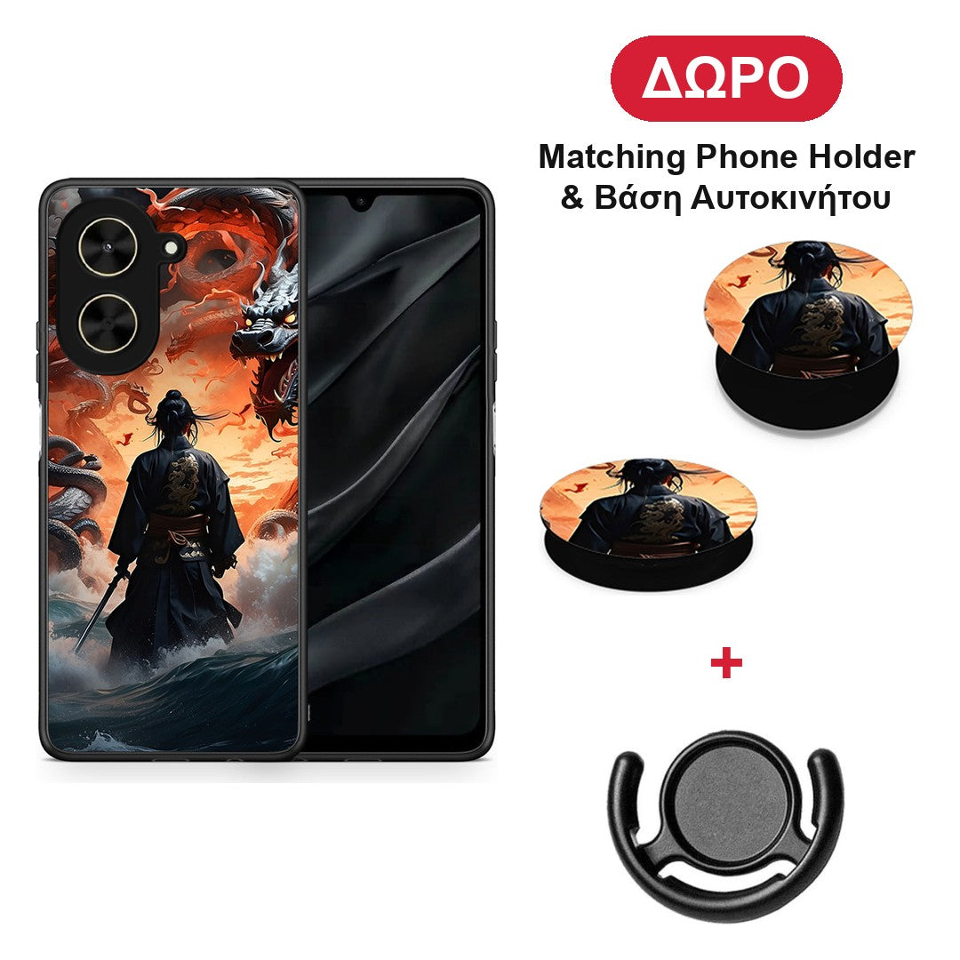 Dragons Fight - Xiaomi Poco C71 θήκη + Δώρο Phone Holder & Βάση Αυτοκινήτου