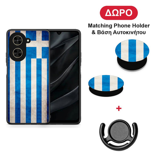 Flag Greek - Xiaomi Poco C71 θήκη + Δώρο Phone Holder & Βάση Αυτοκινήτου