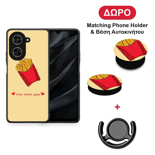 Fries Before Guys - Xiaomi Poco C71 θήκη + Δώρο Phone Holder & Βάση Αυτοκινήτου