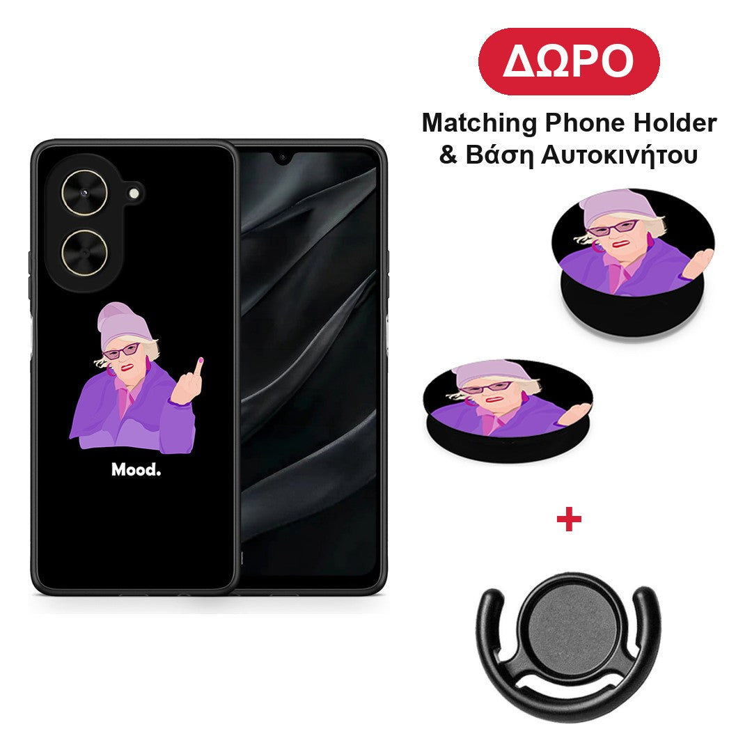 Grandma Mood Black - Xiaomi Poco C71 θήκη + Δώρο Phone Holder & Βάση Αυτοκινήτου